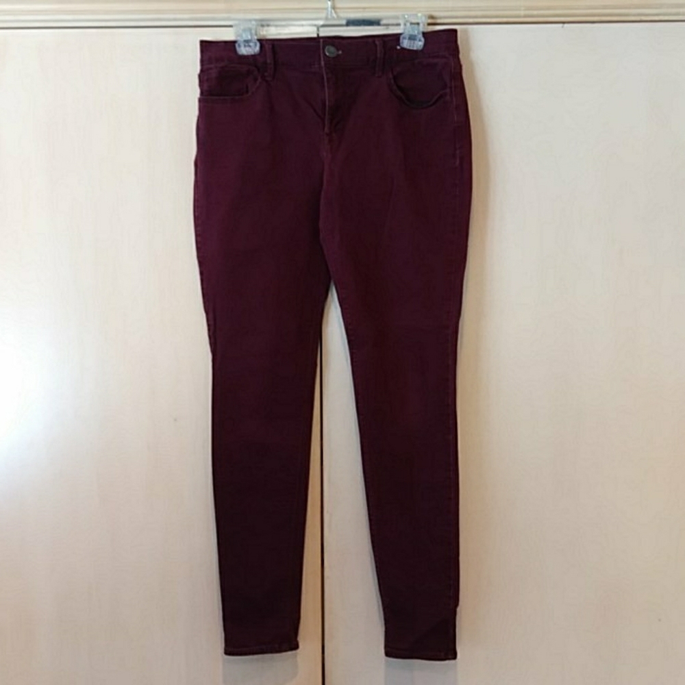 Express Maroon Leggings Pants Size 8